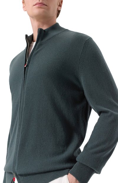 Кашемировый кардиган KITON темно-зеленого цвета по цене 270000 руб., арт. UMK1509K325, фото 5 Кашемировый кардиган KITON, арт. UMK1509K325, фото 5