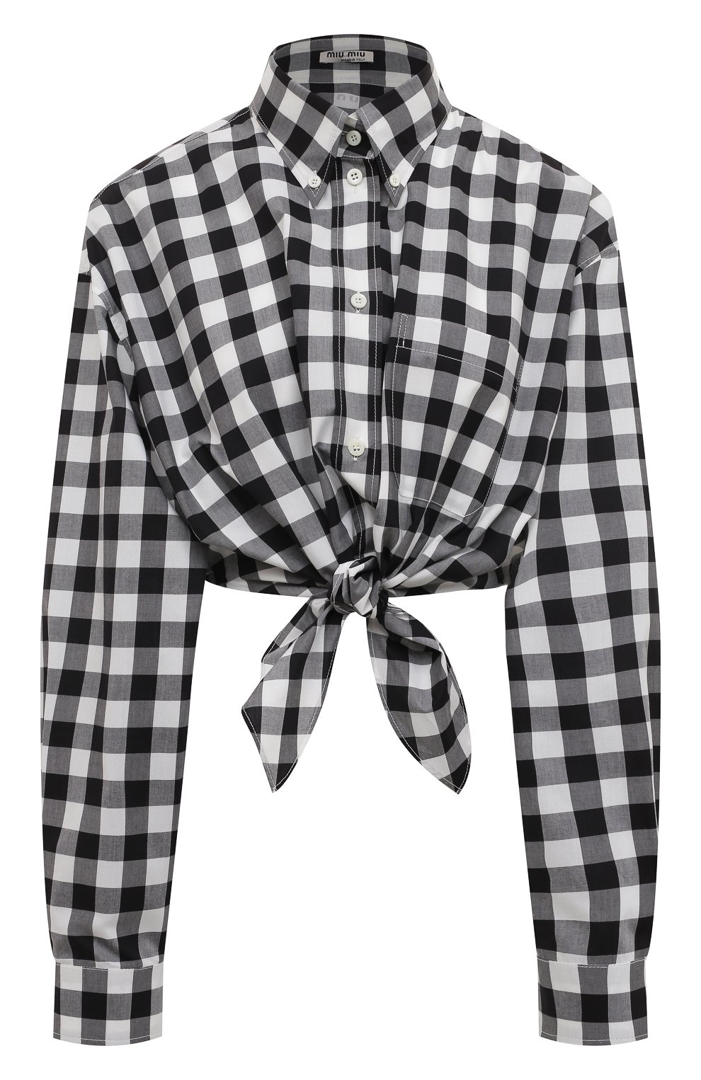 Хлопковая рубашка MIU MIU, арт. MK1632-1LTR-F0002, фото 1