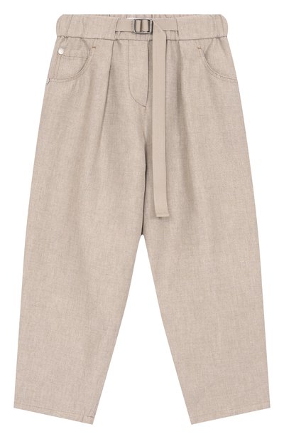 Брюки изо льна и вискозы BRUNELLO CUCINELLI, арт. BL136P235A