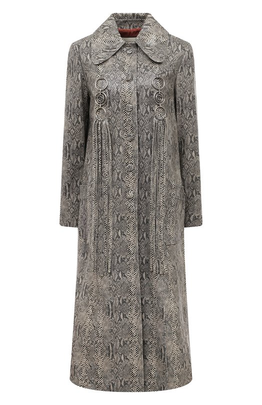 Кожаное пальто Gucci 613310 XNAJT Серый 613310 XNAJT