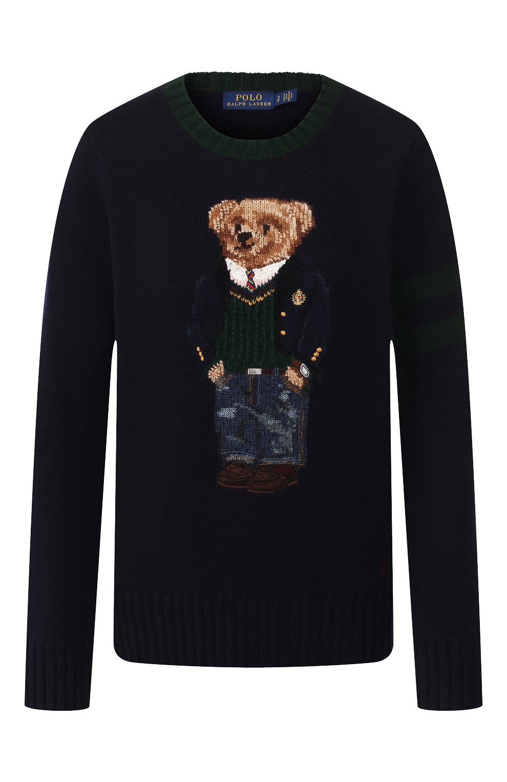 Шерстяной пуловер POLO RALPH LAUREN синего цвета по цене 33550 руб., арт. 211764622, фото 1 Шерстяной пуловер POLO RALPH LAUREN, арт. 211764622, фото 1