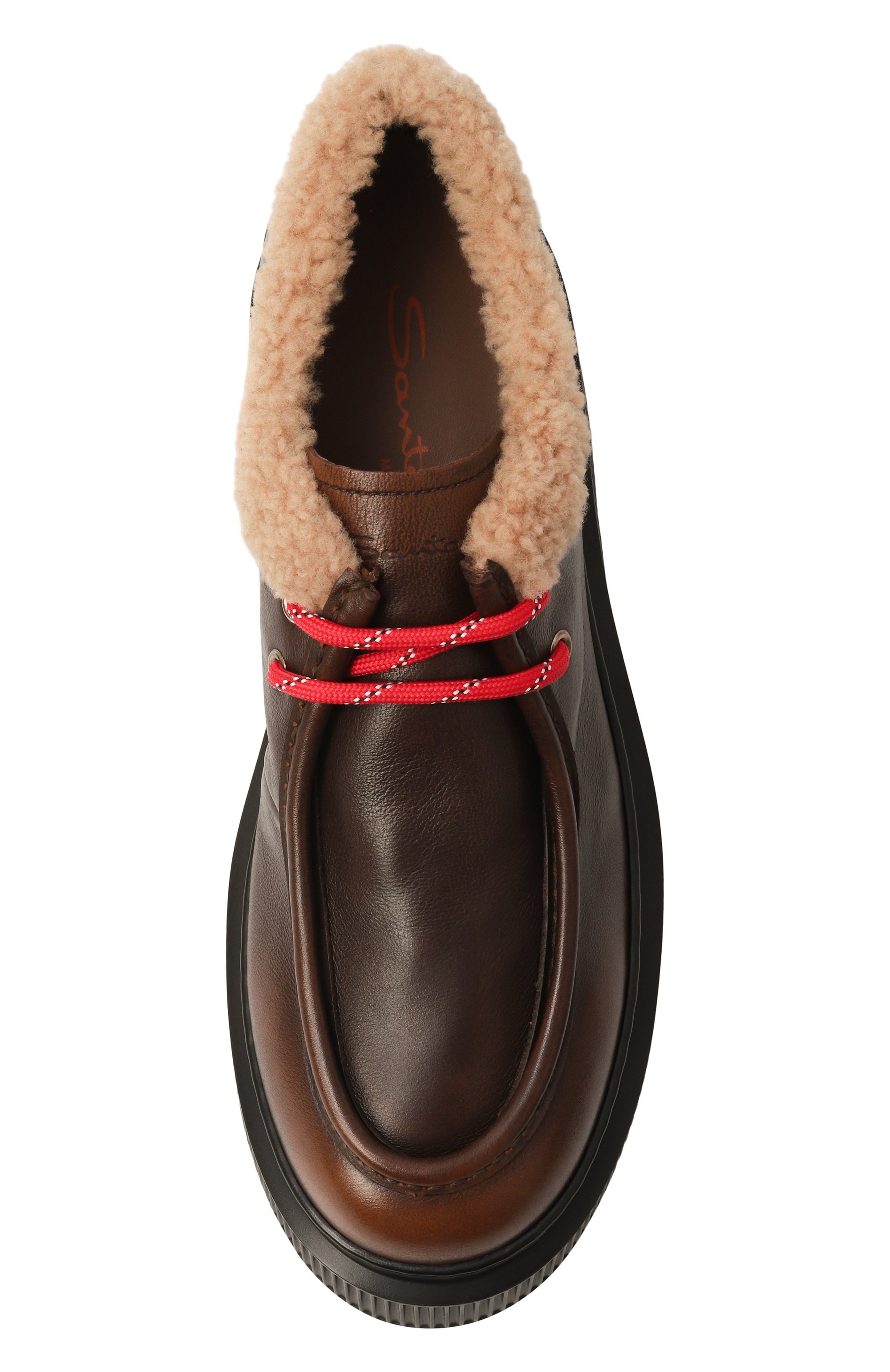 Кожаные дерби SANTONI, арт. WUCG71765NERTY0E, фото 6