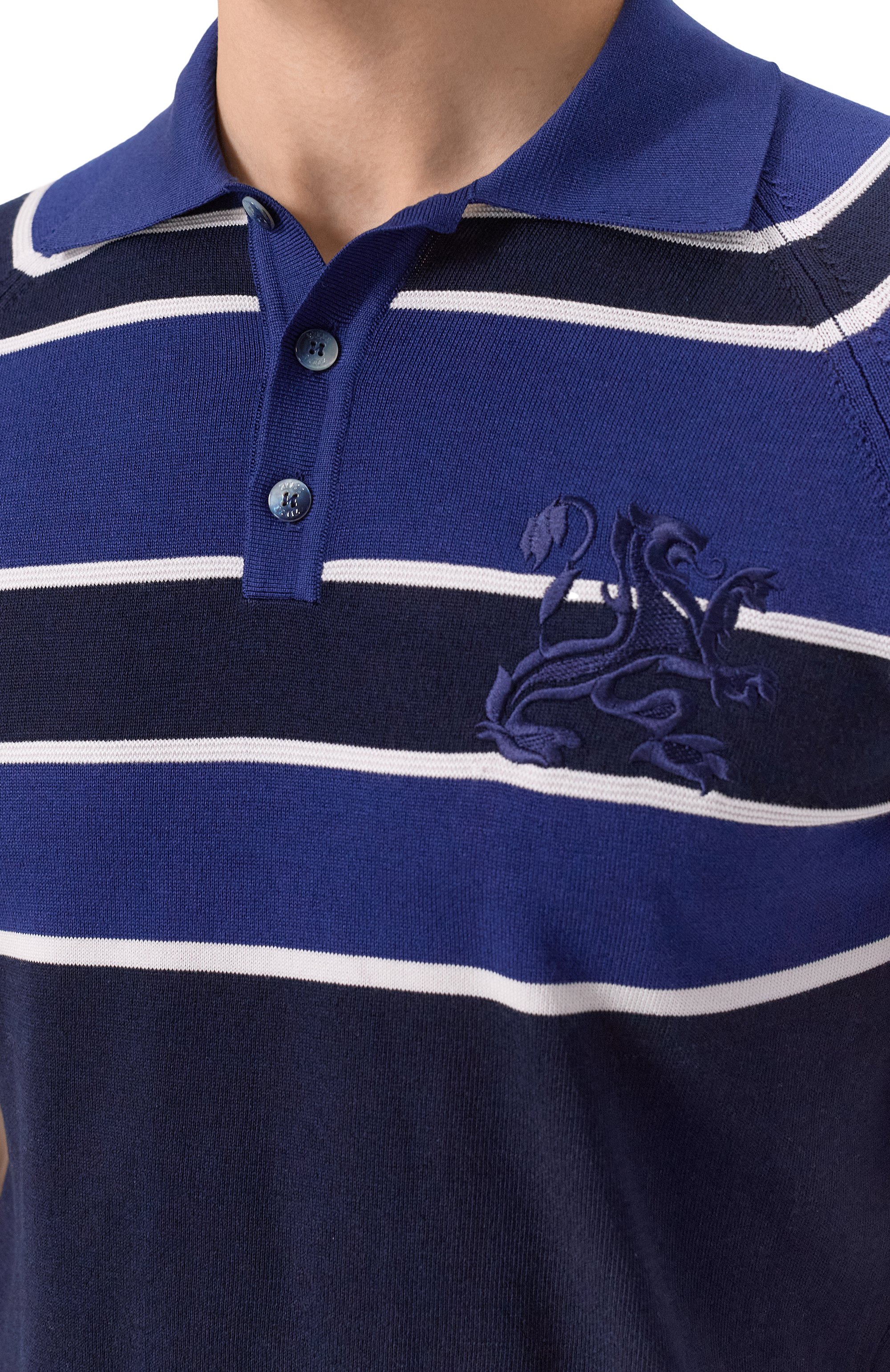 Поло из хлопка и шелка ZILLI, арт. KBP002M0142VBLS00, фото 5