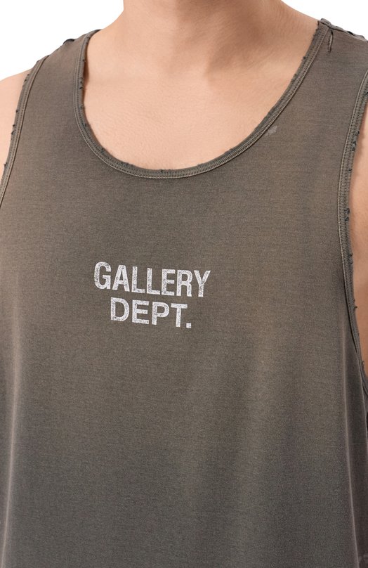 Хлопковая майка Gallery Dept. T0P006/C0TT0N Серый  T0P006/C0TT0N Фото 5