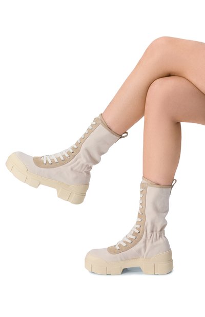 Текстильные ботинки v14_roccia VIC MATIE кремового цвета по цене 44800 руб., арт. 1K5006D_V14BRUBP96, фото 2 Текстильные ботинки v14_roccia VIC MATIE, арт. 1K5006D_V14BRUBP96, фото 2