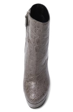 Кожаные ботильоны из каймана PRADA, арт. 1TP217-LU9-F0112-140, фото 4
