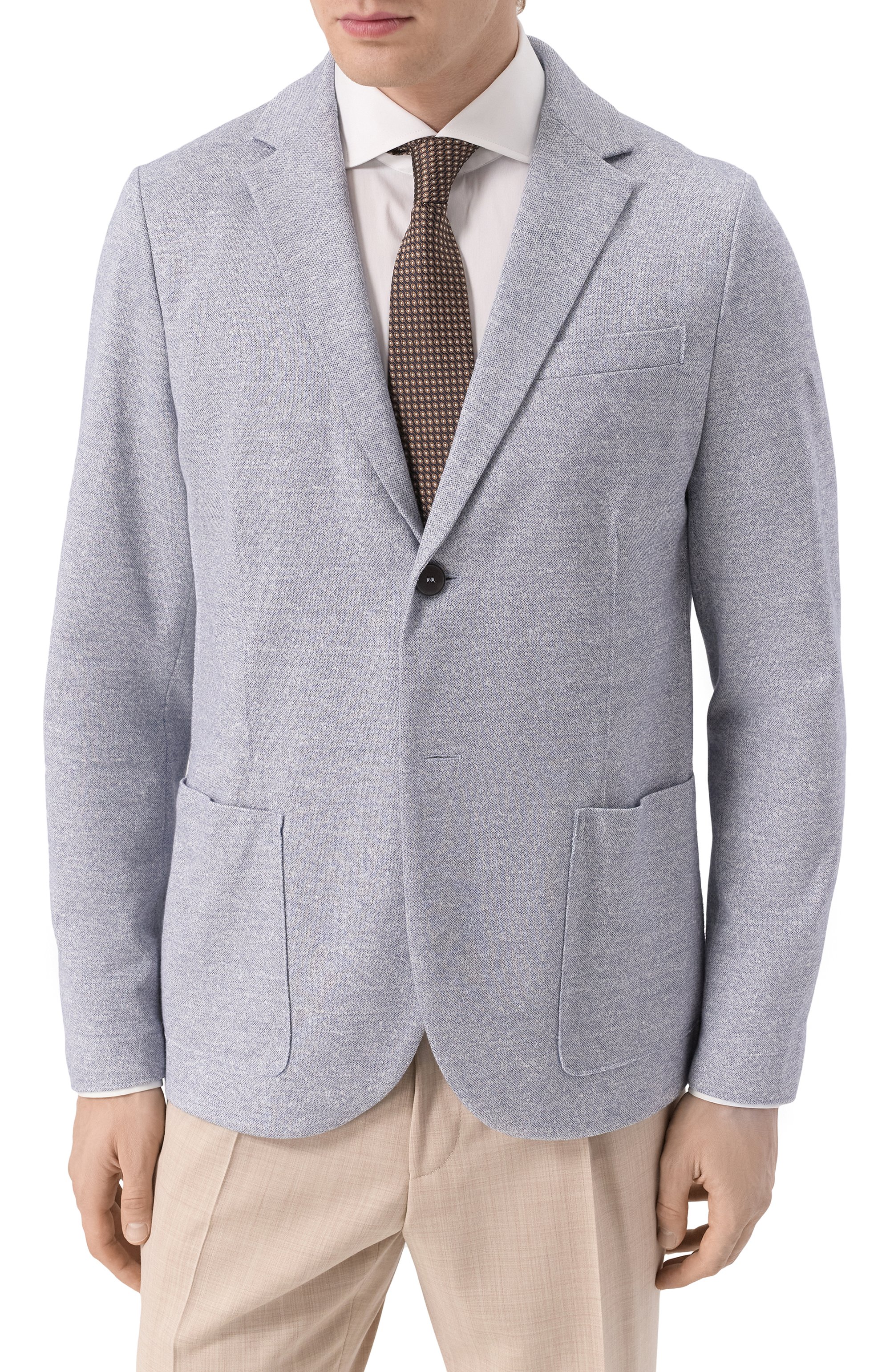 Пиджак из хлопка и льна HARRIS WHARF LONDON, арт. C8P22PDB, фото 4