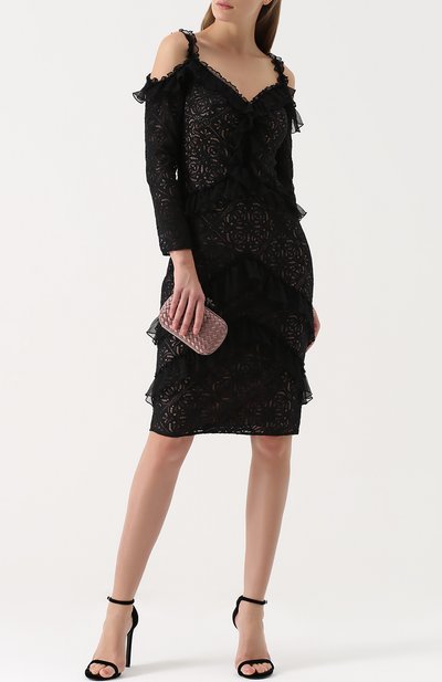 Кружевное облегающее платье с открытыми плечами TADASHI SHOJI, арт. AYW17530MD, фото 2