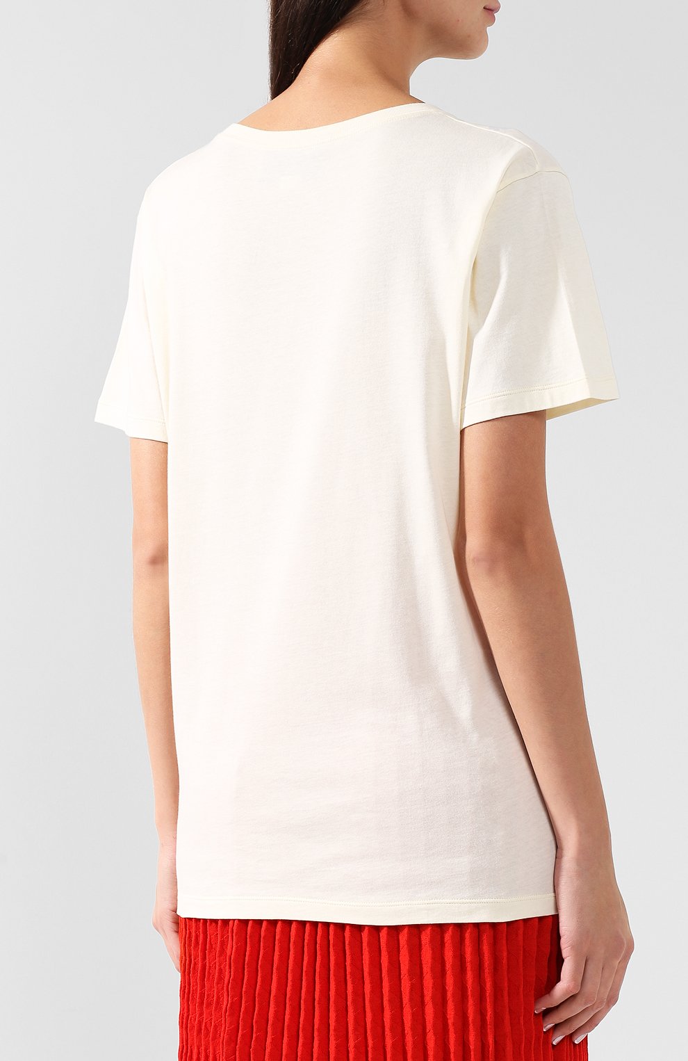 Хлопковая футболка с круглым вырезом и принтом GUCCI, арт. 492347/X3N38, фото 4