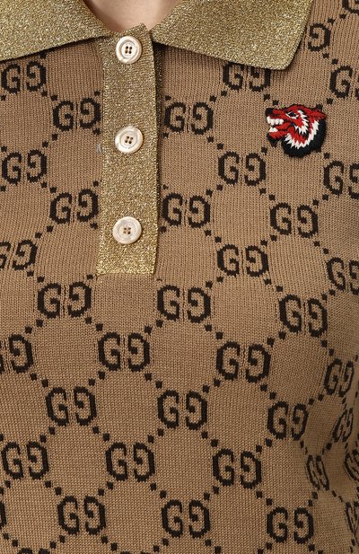 Пуловер с отложным воротником и укороченным рукавом GUCCI, арт. 501252/X9Q05, фото 5