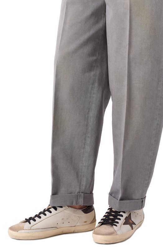 Кожаные кеды Super-Star Golden Goose Deluxe Brand GMF00102.F007553 Белый  GMF00102.F007553 Фото 3