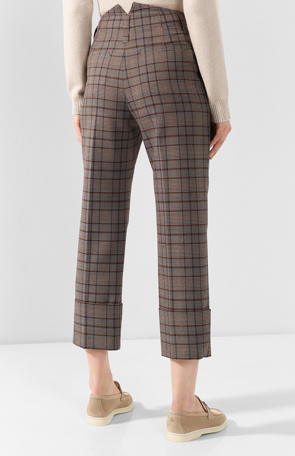 Брюки из смеси шерсти и хлопка BRUNELLO CUCINELLI, арт. MP519P7027, фото 4