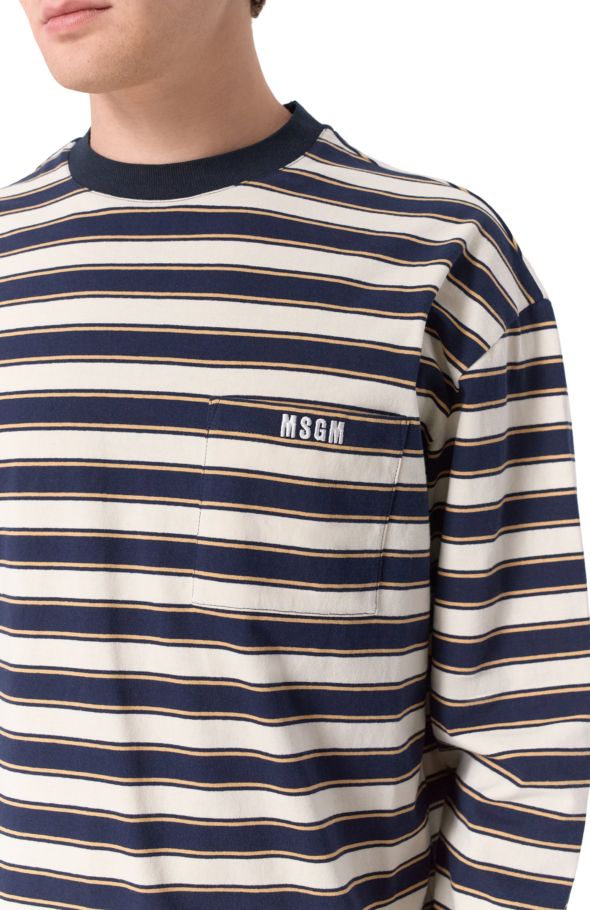 Хлопковый лонгслив MSGM, арт. 4040MM115D/267019, фото 5