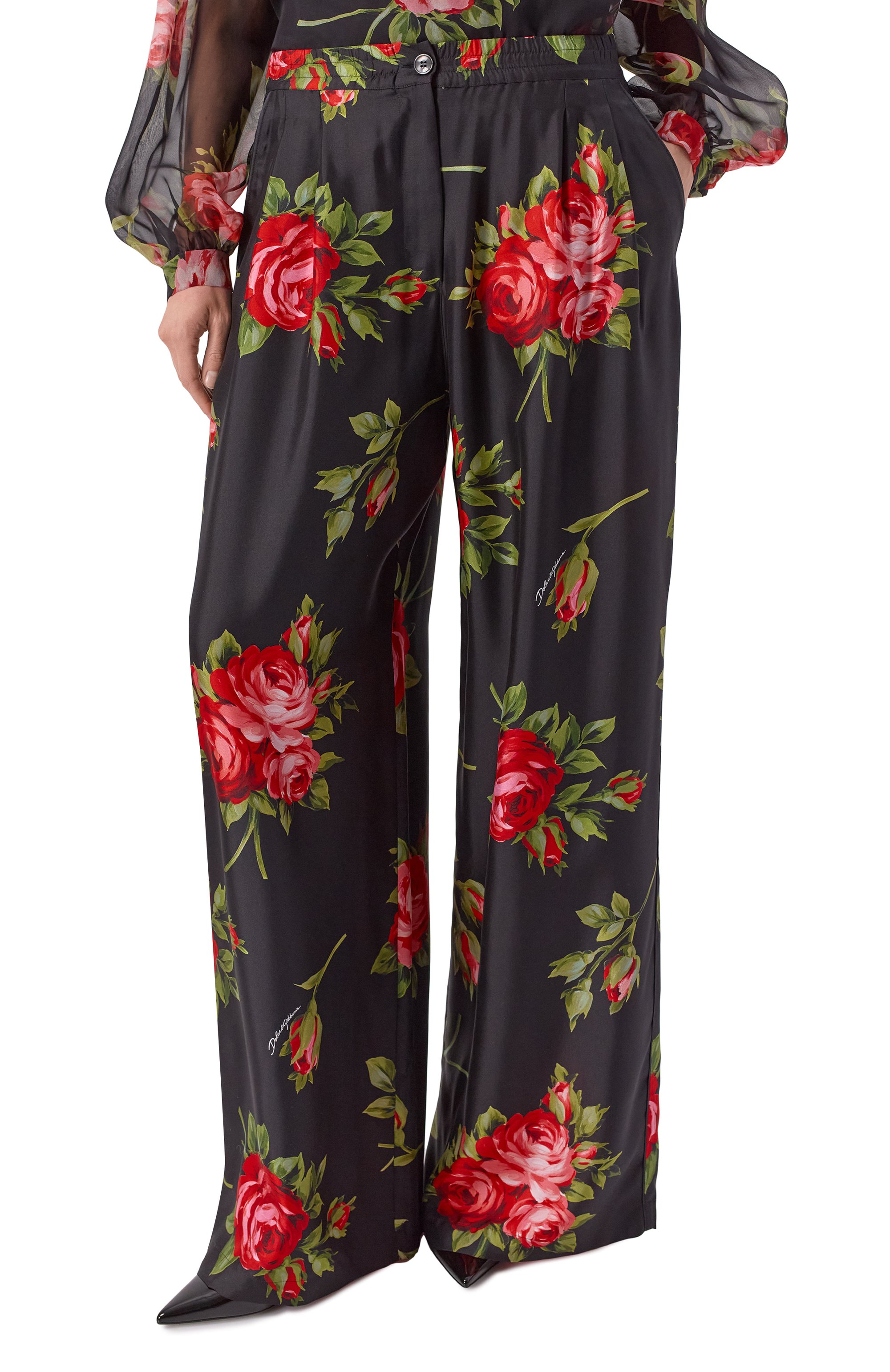 Шелковые брюки DOLCE & GABBANA, арт. FTDIVT/IS11G, фото 3