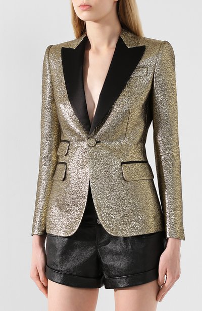 Жакет DSQUARED2 золотого цвета по цене 171500 руб., арт. S75BN0642/S52059, фото 3 Жакет DSQUARED2, арт. S75BN0642/S52059, фото 3