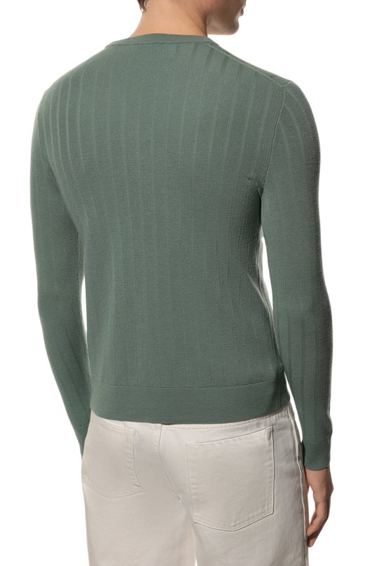 Шерстяной джемпер Il Borgo Cashmere Зелёный, фото 4