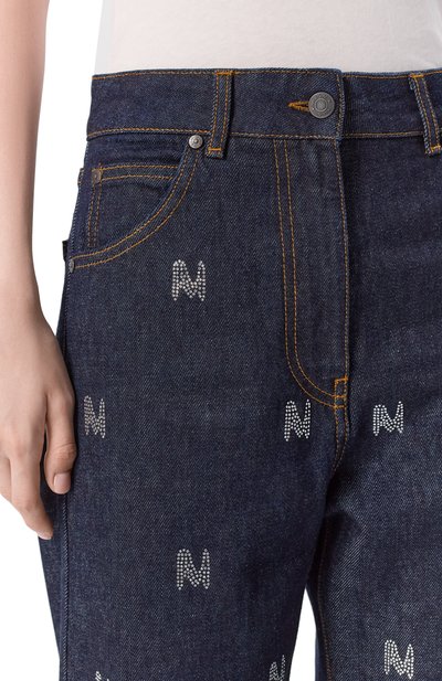 Джинсы с отделкой стразами MSGM синего цвета по цене 52400 руб., арт. 3941MDP240X/257756, фото 5 Джинсы с отделкой стразами MSGM, арт. 3941MDP240X/257756, фото 5
