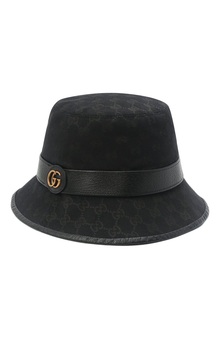 Мужская панама GUCCI черного цвета, арт. 576587/4HG53 | Фото 1 (Материал: Текстиль, Синтетический материал; Материал сплава: Проставлено; Нос: Не проставлено)
