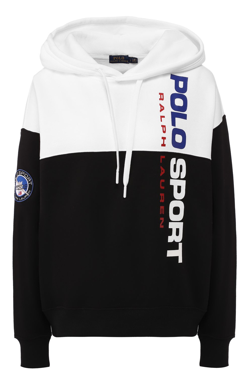 Хлопковое худи POLO RALPH LAUREN черно-белого цвета по цене 13550 руб., арт. 211764883, фото 1 Хлопковое худи POLO RALPH LAUREN, арт. 211764883, фото 1