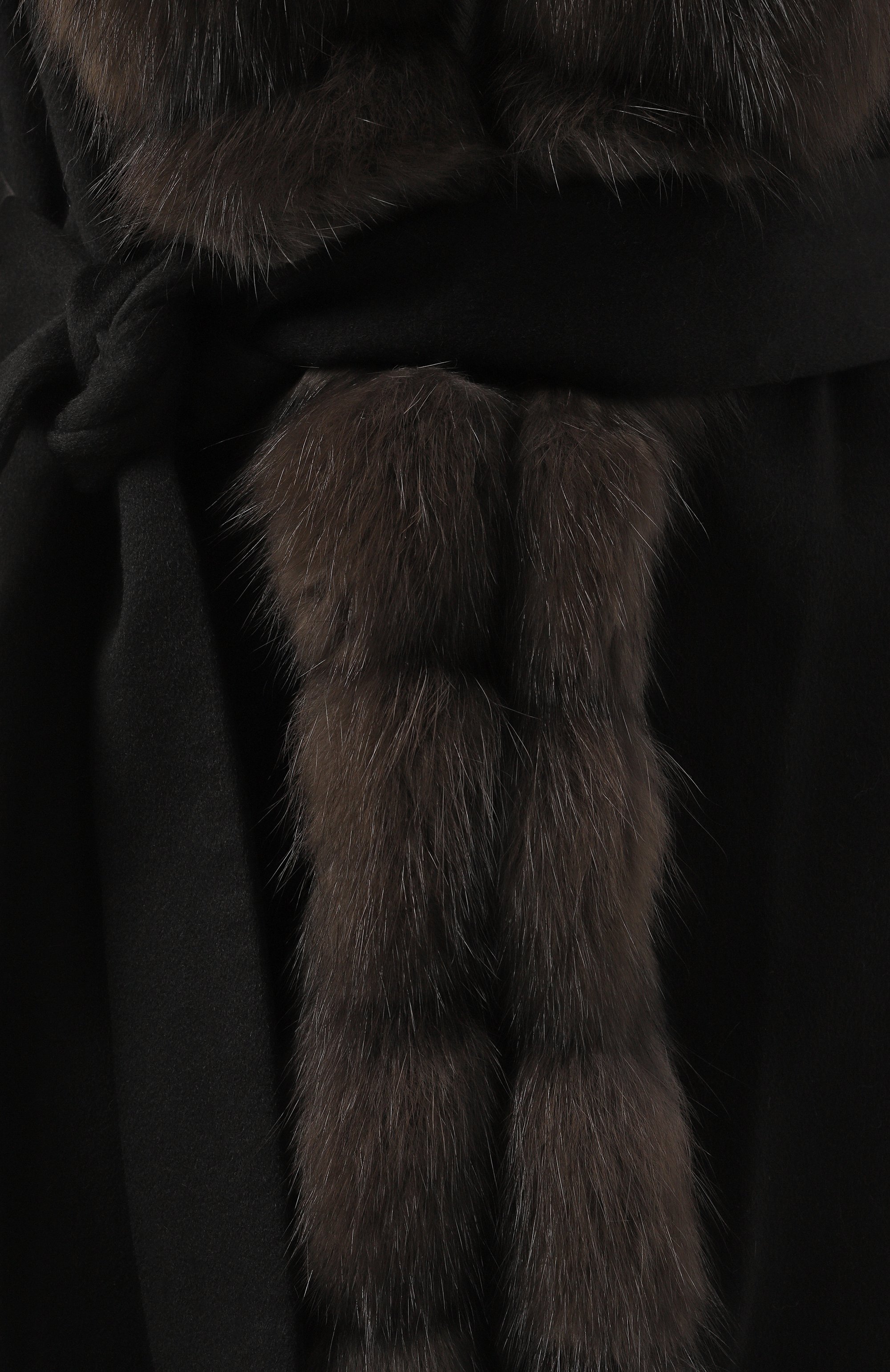 Кашемировое пальто с отделкой из меха соболя SIMONETTA RAVIZZA, арт. F04C0148T2Z1A, фото 5