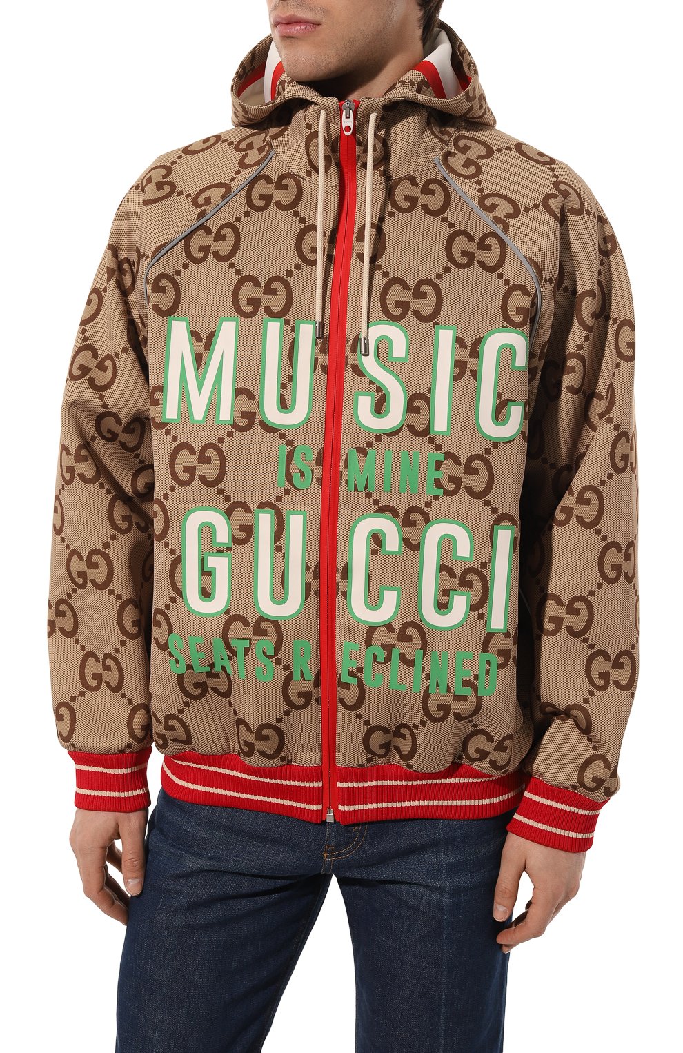 Толстовка GUCCI бежевого цвета по цене 230400 руб., арт. 676466 XJDXH, фото 3 Толстовка GUCCI, арт. 676466 XJDXH, фото 3