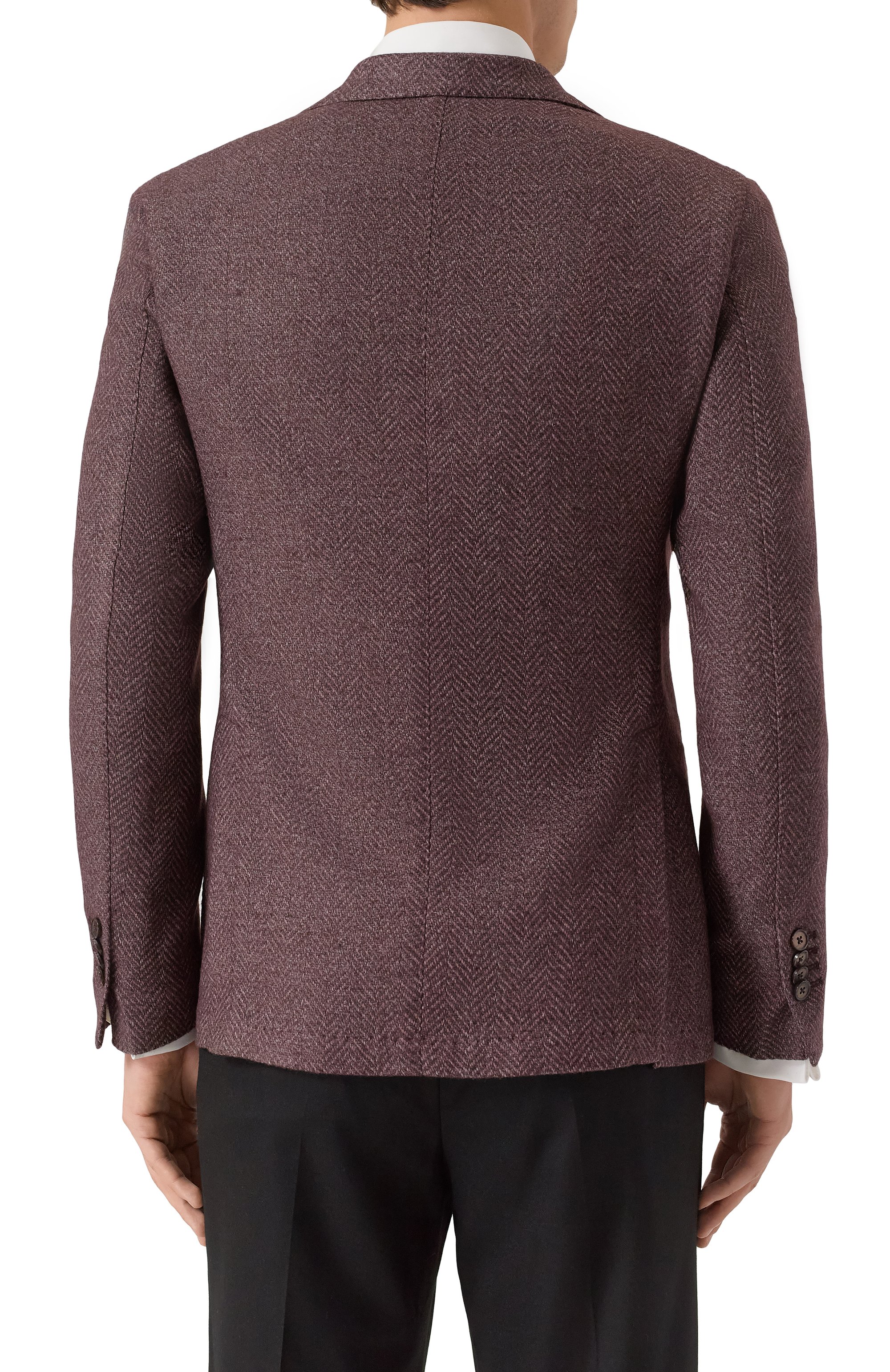 Пиджак из шерсти и хлопка L.B.M. 1911 фиолетового цвета по цене 98550 руб., арт. 2887/55515, фото 5 Пиджак из шерсти и хлопка L.B.M. 1911, арт. 2887/55515, фото 5