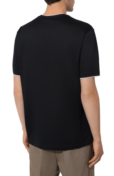 Футболка из шелка и льна GIORGIO ARMANI, арт. 3DSM75/SJGKZ, фото 4