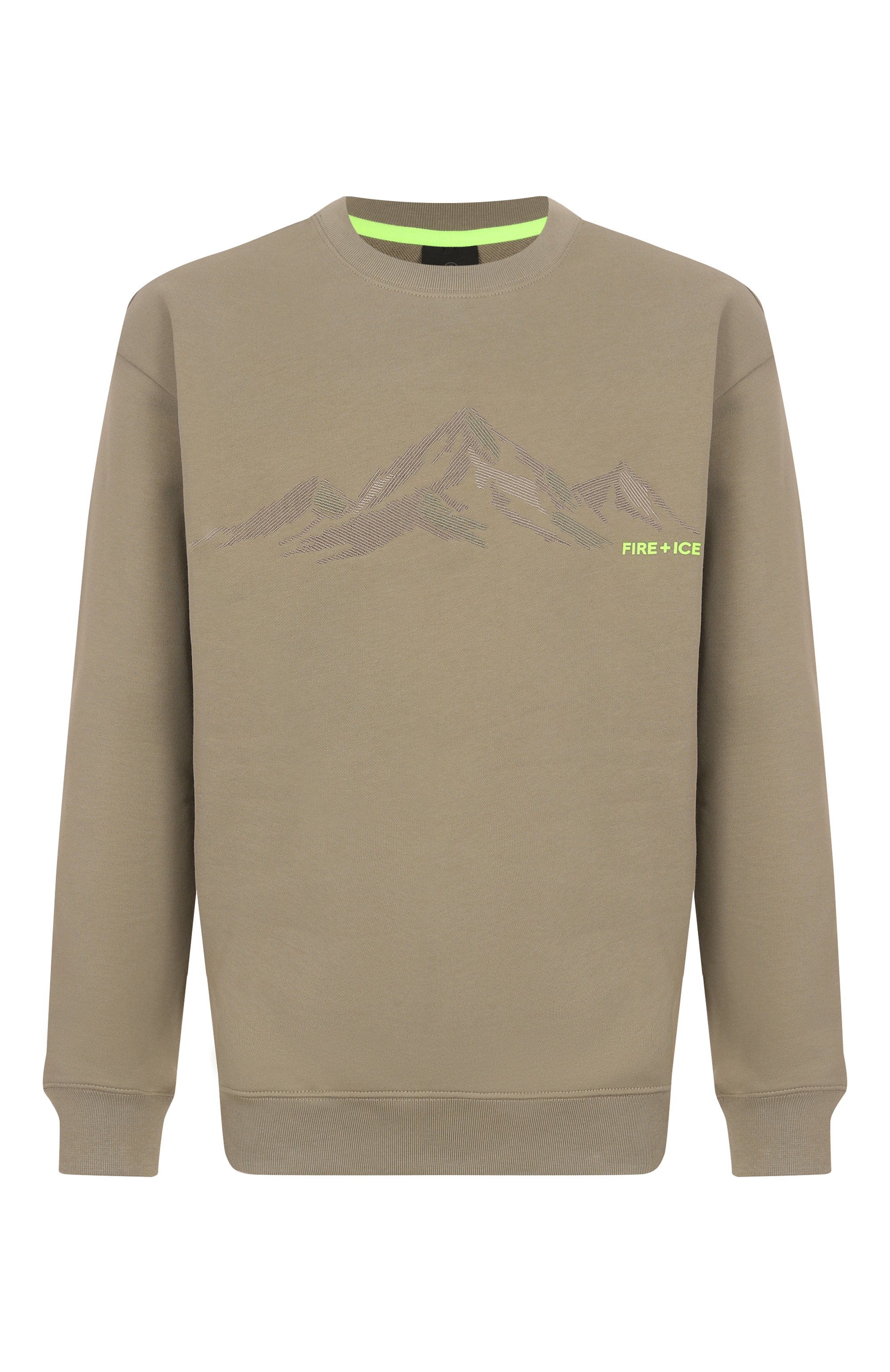 Хлопковый свитшот BOGNER FIRE+ICE хаки цвета по цене 18400 руб., арт. 84307936, фото 1 Хлопковый свитшот BOGNER FIRE+ICE, арт. 84307936, фото 1
