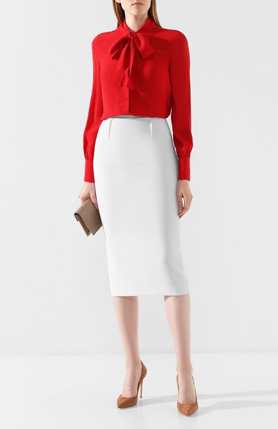Шерстяная юбка ROLAND MOURET белого цвета по цене 62050 руб., арт. PW19/S4134/F4044, фото 2 Шерстяная юбка ROLAND MOURET, арт. PW19/S4134/F4044, фото 2