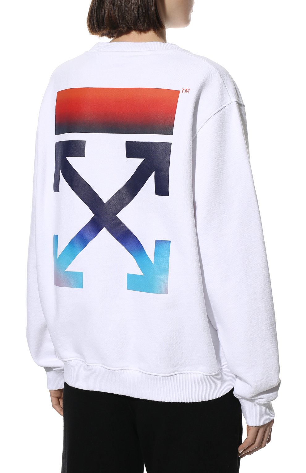 Хлопковый свитшот OFF-WHITE белого цвета по цене 64800 руб., арт. 0WBA055S22JER004, фото 4 Хлопковый свитшот OFF-WHITE, арт. 0WBA055S22JER004, фото 4