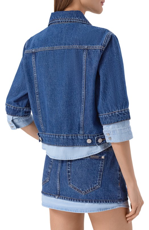 Джинсовая куртка Trucker 7 For All Mankind 7U7H0E52-3DM Синий  7U7H0E52-3DM Фото 4