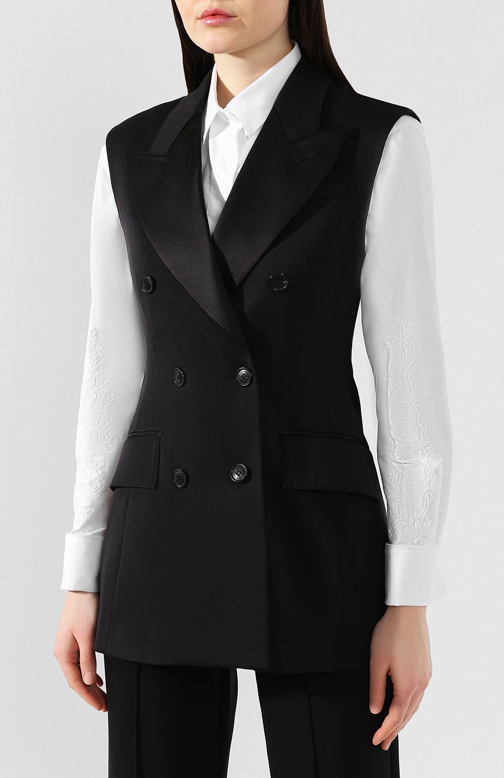 Шерстяной жилет BURBERRY черного цвета по цене 162000 руб., арт. 8008280, фото 3 Шерстяной жилет BURBERRY, арт. 8008280, фото 3