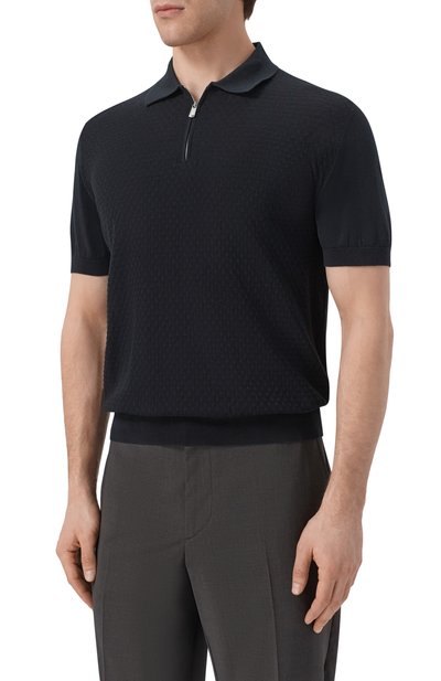 Хлопковое поло FEDELI, арт. MU0D5853/GIZA LIGHT DUSTY, фото 3