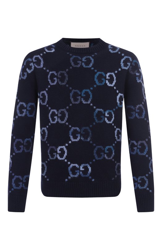 Шерстяной свитер Gucci 770509/XKDSJ Синий 770509/XKDSJ