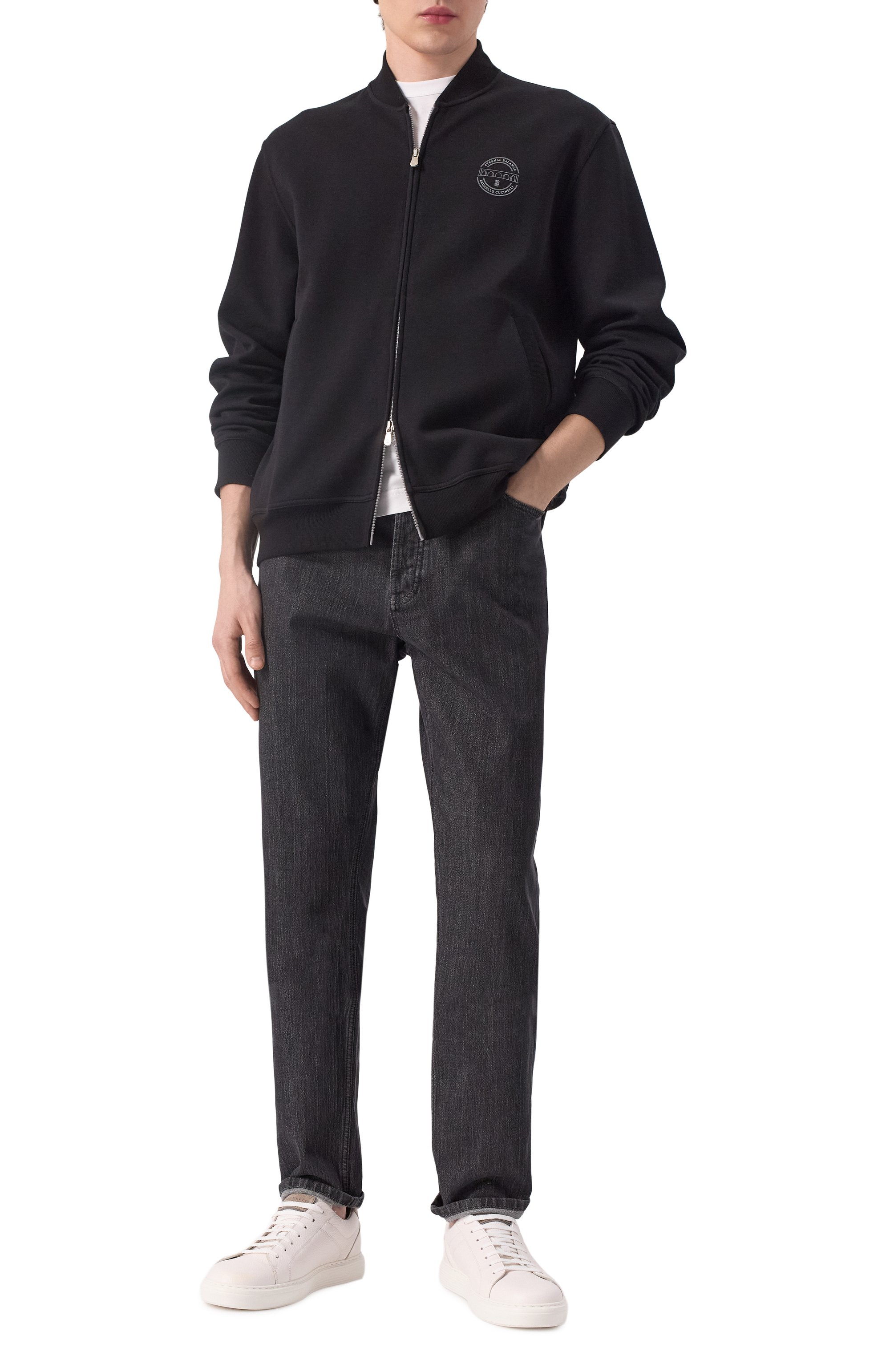 Толстовка из хлопка и кашемира BRUNELLO CUCINELLI, арт. MM8319037G, фото 2