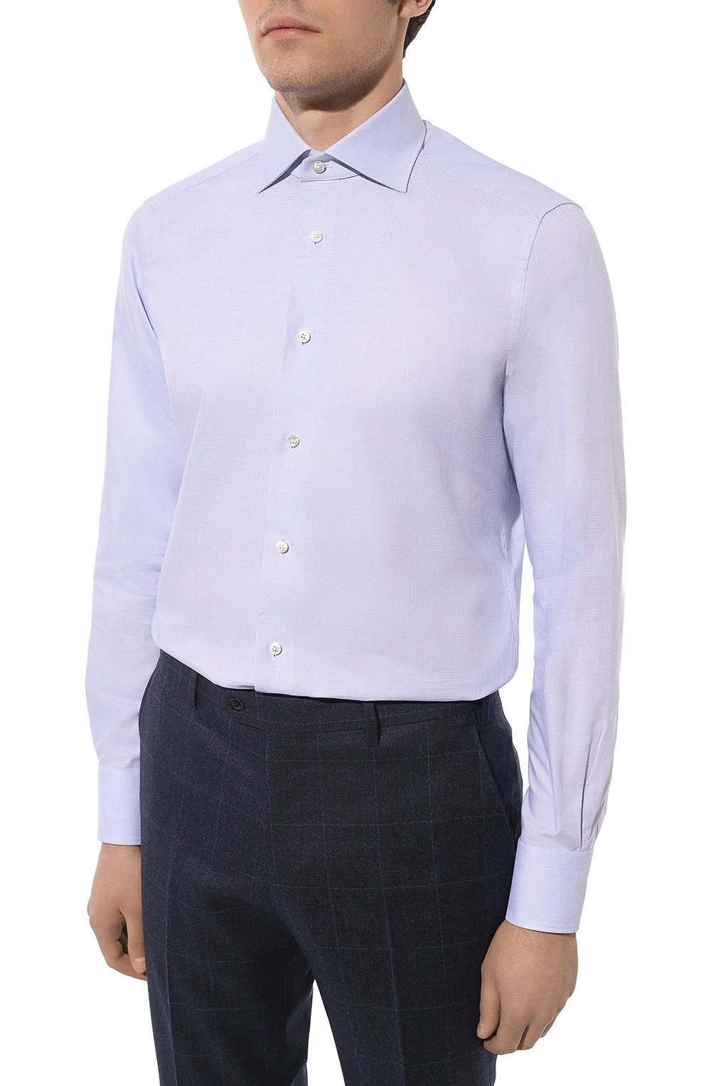 Хлопковая сорочка ZEGNA, арт. 601622A6/9MS0BA, фото 4