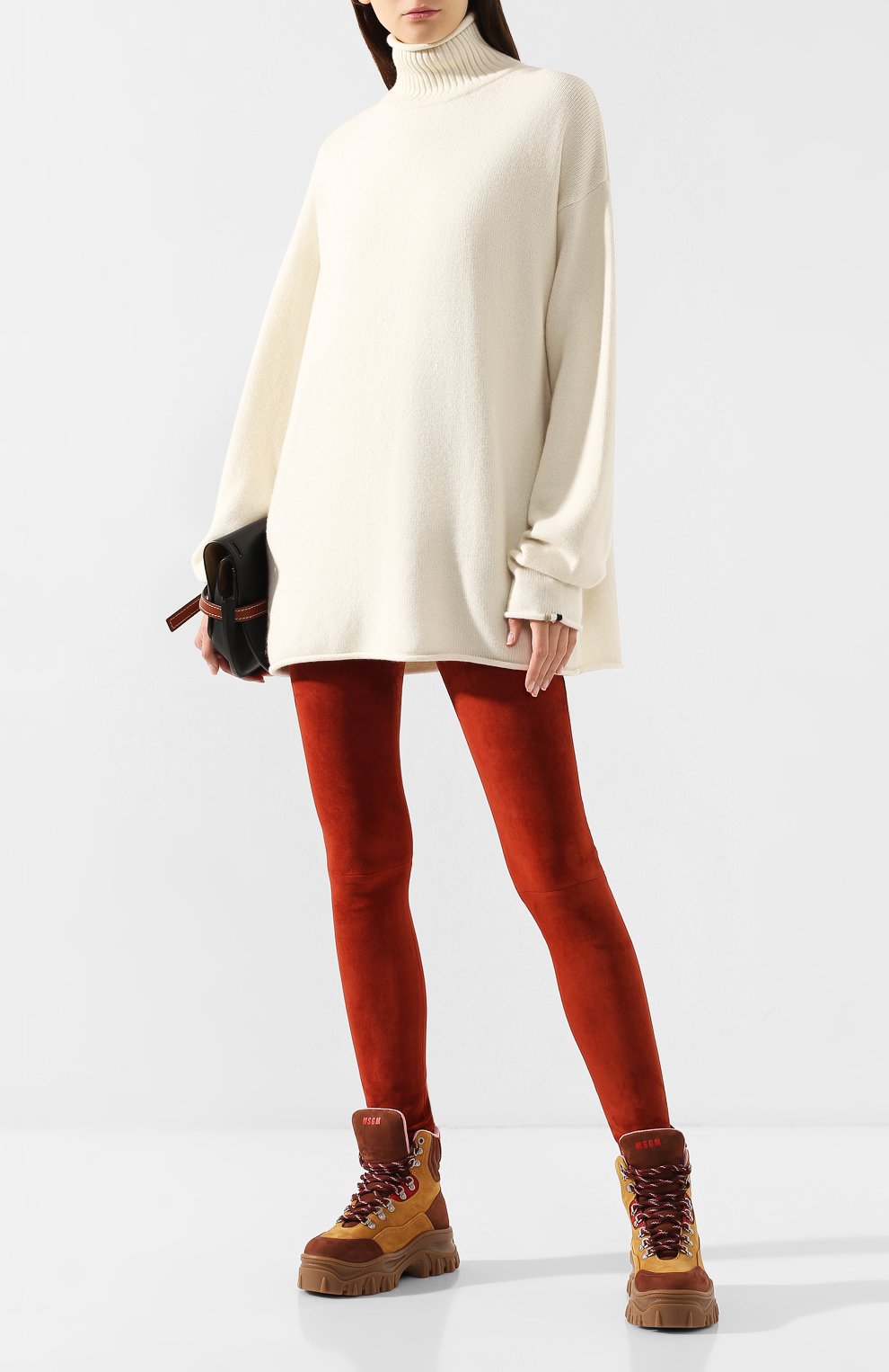 Кожаные легинсы DROME, арт. DPD1717R/D734, фото 2