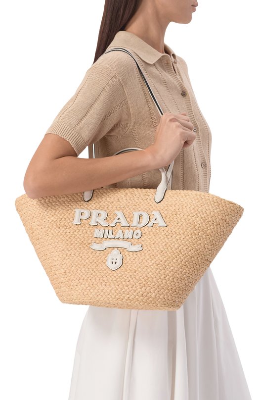 Сумка-тоут Prada 1BG470/2CXQ Бежевый  1BG470/2CXQ Фото 2