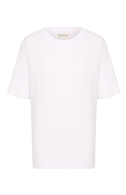 Хлопковая футболка Dries Van Noten 131100/3600 Белый 131100/3600