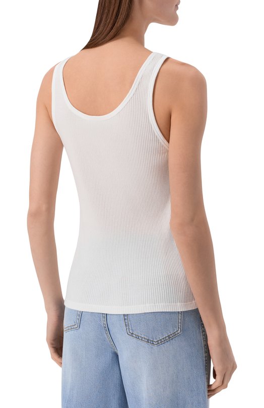 Хлопковая майка Chloé CH25SJH12180 Белый  CH25SJH12180 Фото 4