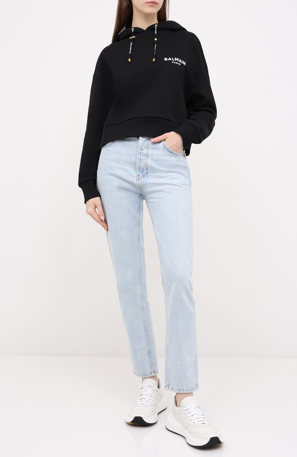 Хлопковое худи BALMAIN, арт. UF13792/I383, фото 2