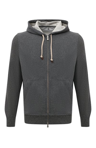 Мужской хлопковая толстовка BRUNELLO CUCINELLI, арт. MTU23B2225