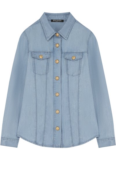 Джинсовая рубашка с декоративными пуговицами BALMAIN, арт. S8E/1010/T192, фото 1