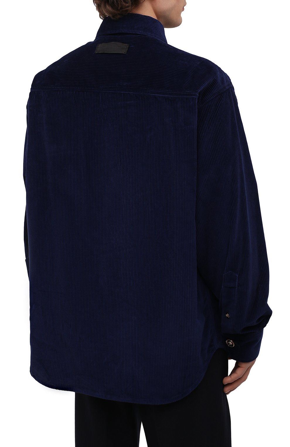 Вельветовая куртка-рубашка VERSACE темно-синего цвета по цене 143000 руб., арт. 1004062/1A02939, фото 4 Вельветовая куртка-рубашка VERSACE, арт. 1004062/1A02939, фото 4