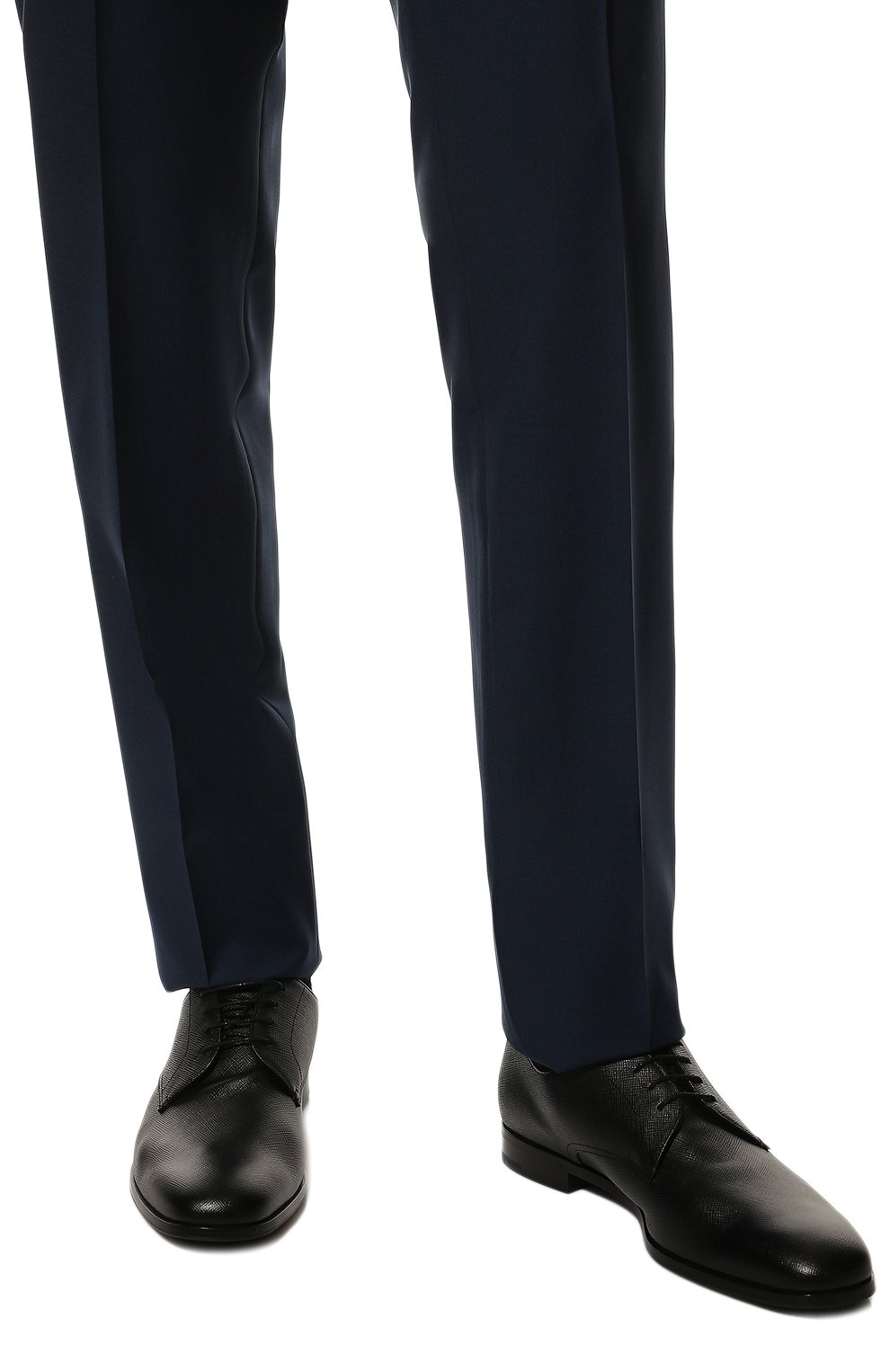 Кожаные дерби PRADA черного цвета по цене 92000 руб., арт. 2EB174-053-F0002-X001, фото 3 Кожаные дерби PRADA, арт. 2EB174-053-F0002-X001, фото 3