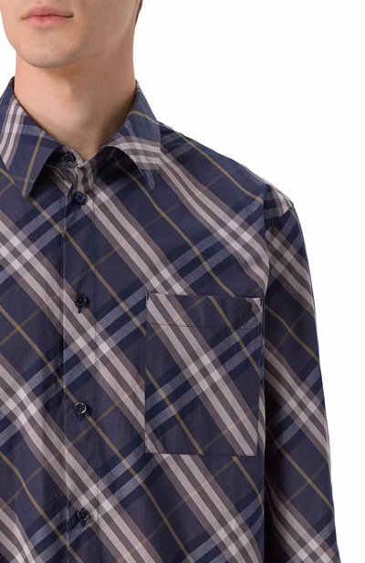 Хлопковая рубашка BURBERRY, арт. 8105201, фото 5