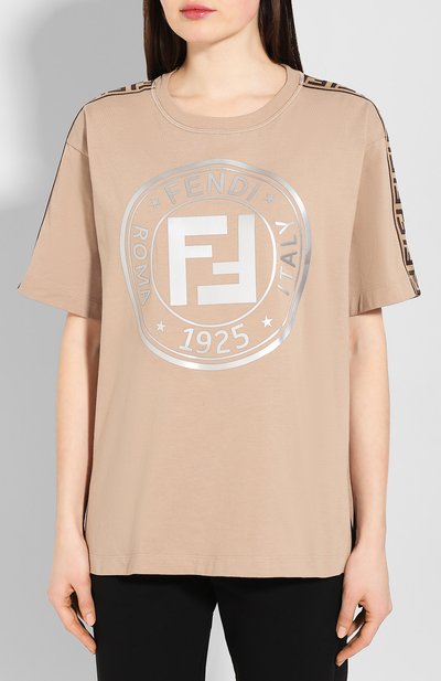 Хлопковая футболка FENDI, арт. FAF073 AB4E, фото 3