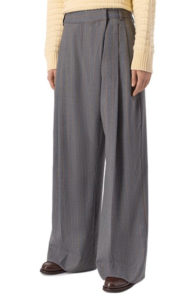 Брюки из шерсти и вискозы GANNI, арт. W0761/7013, фото 3