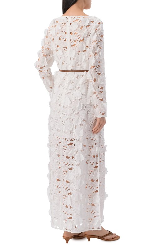 Хлопковое платье Zimmermann 6816DRS264 Белый  6816DRS264 Фото 3