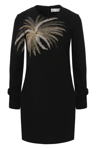 Женское платье с декоративной отделкой VICTORIA, VICTORIA BECKHAM, арт. DRVV 603 PSS19 FLUID CREPE/EMB